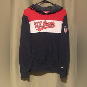 New Era USMNT Bi-Blend Fleece Navy Throwback Logo Fleece Hoodie Size L